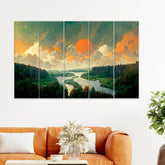 Glorious Morning Split Wall Art Set of 5
