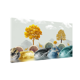 Majestic Deer in Forest Canvas Art | 4x2 Feet Nature Wall Painting