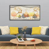 3D Deer & Tree Mural Wallpaper | Size 2x4 Feet