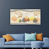 3D Deer & Tree Mural Wallpaper | Size 2x4 Feet