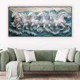 Running Horses Vastu Painting with frame