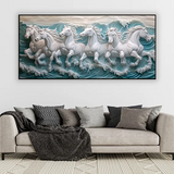 Running Horses Vastu Painting with frame