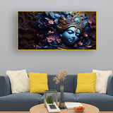 Krishna Canvas Painting – Spiritual Wall Art for Home, Bedroom, Office & Meditation Décor