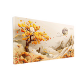 3d-wallpaper-golden-tree-life-with-white-flowers-3d-mural-wallpaper-high-quality | Size 2x4 Feet