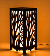 Decorative Wooden Table Lamp with Tree Motif