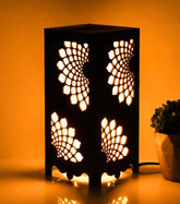 Willson Swirl Bloom Wooden Table Lamp - Unique Artistic Design