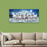 7 Running Horses Vastu Canvas Painting for Home or Office Wall Décor | Brings Success & Positive Energy – Size 4x2 Feet