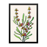 Abstract Orange Floral Digital HD Print/Poster Framed Wall Painting