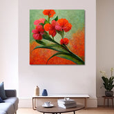 Flower Mosaic Intricate Wall Art