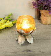 Small Glass Yellow Lotus