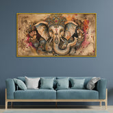 Ganpati Vintage Look Wall Decor – Hindu Temple Artwork