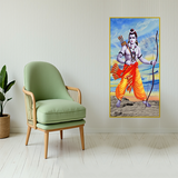 Lord Ram Wall Art canvas painting for living room,bedroom, office, hotel et. big size 24x48 inch ready to hang