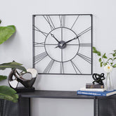 Black Square Wall Clock