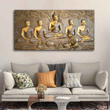 A Premium Golden Buddha Spiritual Canvas Wall Painting size W 4x H 2 feet