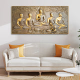 A Premium Golden Buddha Spiritual Canvas Wall Painting size W 4x H 2 feet