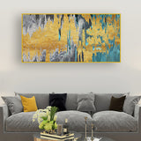 Abstract Art Golden Wallpaper – Modern Fashion Wall Décor, Carpet & Banner Style Painting | Size 2x4 Feet