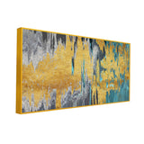 Abstract Art Golden Wallpaper – Modern Fashion Wall Décor, Carpet & Banner Style Painting | Size 2x4 Feet