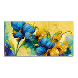 Artistic Flower Design Elegant Wall Canvas Décor Size 4x2 feet