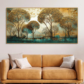 Abstract Mountain Landscape Artistic Canvas Wall Painting