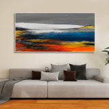 Radiant Harmony Abstract Gold and Color Texture Canvas size W 4x H 2 feet