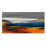 Radiant Harmony Abstract Gold and Color Texture Canvas size W 4x H 2 feet