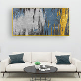 Abstract Golden Geometric Painting – Modern Art Pattern & Contemporary Wall Décor | Size 2x4 Feet