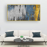 Abstract Golden Geometric Painting – Modern Art Pattern & Contemporary Wall Décor | Size 2x4 Feet