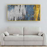 Abstract Golden Geometric Painting – Modern Art Pattern & Contemporary Wall Décor | Size 2x4 Feet