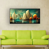 Futuristic Abstract Vibrant Color Wall Art | Size 2x4 Feet