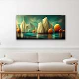 Futuristic Abstract Vibrant Color Wall Art | Size 2x4 Feet