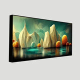 Futuristic Abstract Vibrant Color Wall Art | Size 2x4 Feet