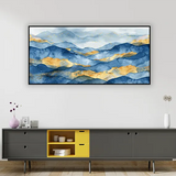 Golden Mist Abstract Canvas – Luxury Wall Decor | Size 2x4 Feet