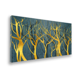 Golden leaves canvas painting for living room,bedroom, office, hotel et. big size 48x24 inch ready to hang