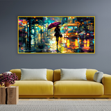 Anime Girl Walking on Rainy Street | Size 2x4 Feet