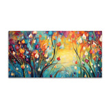 Vibrant Bloom Abstract Floral Canvas Wall Art Size W 4x H 2 feet