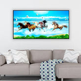 7 Running Horses Vastu Painting for office