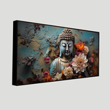 Spiritual Buddha face painting for living room or meditation space