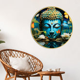 Gautam Buddha Round Artistic Painting