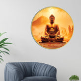 Gautam Buddha Round Wall Painting for Décor