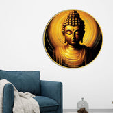 Gautam Buddha Spiritual Round Wall Painting