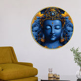 Gautam Buddha Round Wall Art Painting