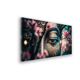 Buddha Lotus Tree Spiritual Canvas Wall Art ISize 2x4 Feet