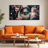 Buddha Lotus Tree Spiritual Canvas Wall Art ISize 2x4 Feet