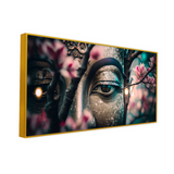 Buddha Lotus Tree Spiritual Canvas Wall Art ISize 2x4 Feet