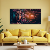 AI-Generated Buddha Lotus Tree Spiritual Wall Art ISize 2x4 Feet