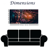 AI-Generated Buddha Lotus Tree Spiritual Wall Art ISize 2x4 Feet