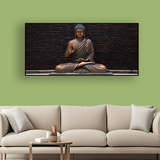 Buddha Canvas Wall Art | Home & Office Décor for Harmony | Handmade Look – Size 4x2 Feet