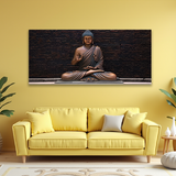Buddha Canvas Wall Art | Home & Office Décor for Harmony | Handmade Look – Size 4x2 Feet