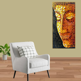 Elegant Buddha Wall Painting for Living Room or Office | Sacred Art for Positive Energy & Focus | Canvas Size 2x4 Feet