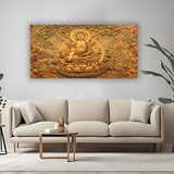 Lord buddha canvas painting for living room,bedroom, office, hotel et. big size 48x24 inch ready to hang
